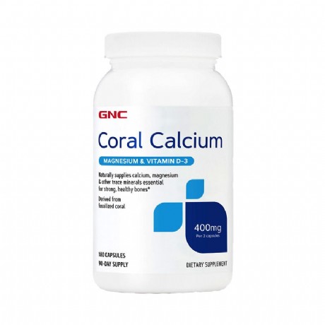 健安喜(GNC)珊瑚钙镁维生素D胶囊180粒/瓶