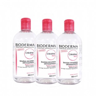 贝德玛(Bioderma)舒妍洁肤液500ml 卸妆水粉水【3瓶装】