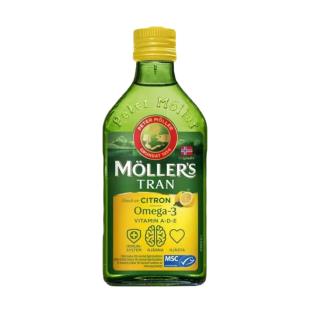 沐乐思(Mollers)原味北极深海鳕鱼肝油【挪威原装进口版】（柠檬味）250ml
