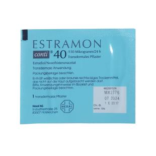 德国诺华（Estramon）conti 40 复合贴荷尔蒙贴生命能量贴更年期卵巢保养贴 单片装