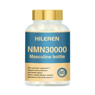 喜立仁（HILEREN）NMN30000烟酰胺单核苷酸NAD+补充剂 阳刚瓶(男士款) 375mg/粒*80粒/瓶