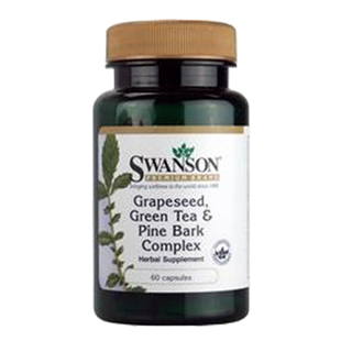 斯旺森(Swanson)葡萄籽绿茶和松树皮复合胶囊60粒【美国进口版】