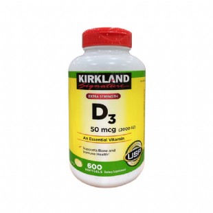 柯克兰(Kirkland)维生素D3软胶囊 【美国版】2000IU*600粒