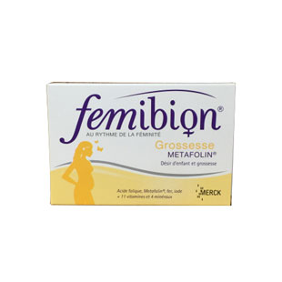 德国Femibion(Femibion)Femibion 1号（原800）叶酸+ METAFOLIN （适合准备怀孕-孕期12周）60粒/盒