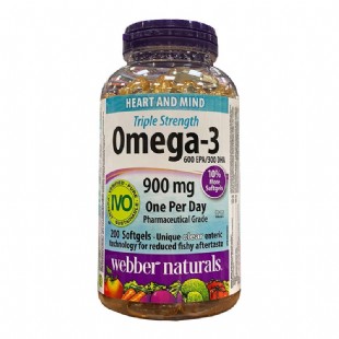 加拿大Webber_Naturals(Webber_Naturals)omega-3 鱼油900mg 200粒