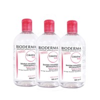 贝德玛(Bioderma)舒妍洁肤液500ml 卸妆水粉水【3瓶装】