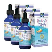 挪帝克(Nordic_Naturals)婴儿鱼肝油DHA滴剂  3瓶周期装【美国版】