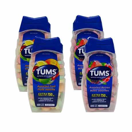 加拿大Tums(Tums)孕妈防胃酸补钙4件装（混合味）