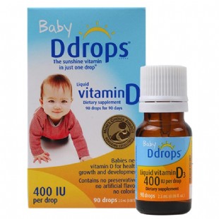 美国Baby ddrops婴儿维生素D3 2.5ml