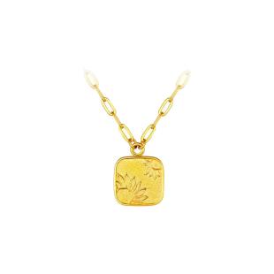 六福珠宝（Lukfook Jewellery）光影金系列足金向日葵黄金项链GJGTBN0001 约3.63克