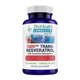 美国ProHealth(prohealth) TRANS-RESVERATROL纯反式白藜芦醇强化吸收型 60粒/瓶