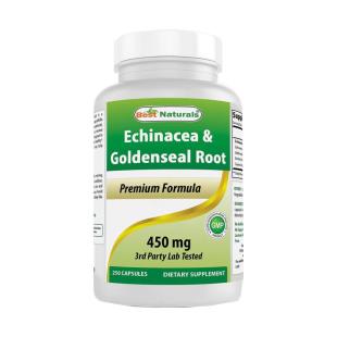 Best Naturals Echinacea Goldenseal紫锥菊胶囊250粒/瓶