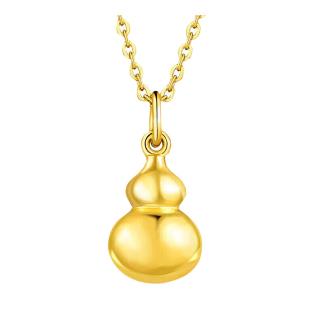 六福珠宝（Lukfook Jewellery）999足金葫芦黄金吊坠【不含项链】  约1.30克