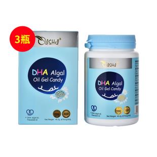 奈力士DHA藻油糖果 670mg×60粒 （营养补充脑细胞）【三瓶装】