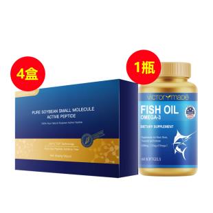 維萃美(Victorymade)非轉(zhuǎn)基因100%純大豆小分子活性肽 4g*20袋（英文版）【買4送魚油】