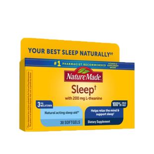 美国莱萃美(Nature_Made)Sleep Aid 纯天然睡眠辅助胶囊30粒